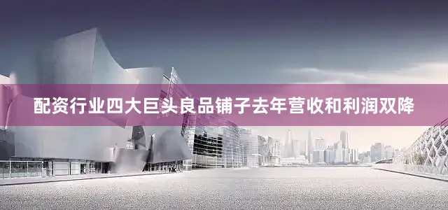 配资行业四大巨头良品铺子去年营收和利润双降